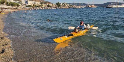 İstanbul’dan 83 gün önce kanoyla yolculuğa çıkmıştı, Bodrum’a ulaştı