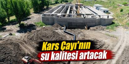 Kars’ta 523 bin dekar tarım arazisine can suyu olacak: Atıksu Arıtma Tesisinde çalışmalar yüzde 53’e ulaştı
