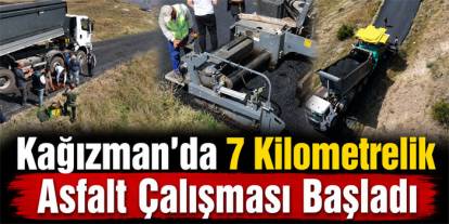 Kağızman’da 7 Kilometrelik Asfalt Çalışması Başladı