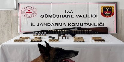 Gümüşhane’de ruhsatsız silah ve çok sayıda mühimmat ele geçirildi