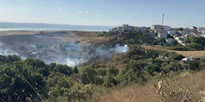 Büyükçekmece’de korkutan tarla yangını: Dumanlar metrelerce yükseldi