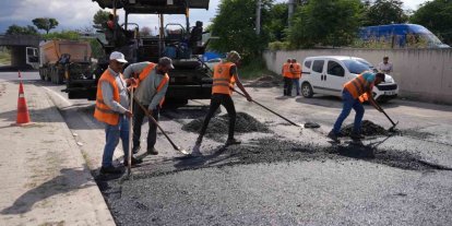 Düzce’de asfalt çalışmaları gece gündüz devam ediyor