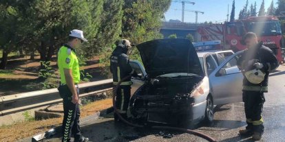 Hastaneden taburcu olduktan dakikalar sonra aracı küle döndü