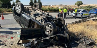 Takla atan otomobilin sürücüsü ağır yaralandı
