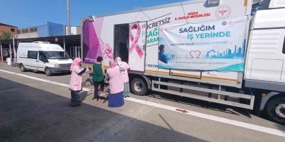 Düzce’nin kanser tarama tırı Bartın’da hizmet veriyor