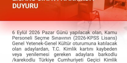 KPSS için Zonguldak’ta nüfus müdürlükleri pazar günü açık