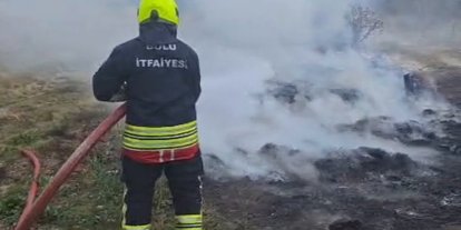 Bolu’da ot yangını paniğe neden oldu