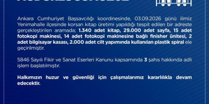 Ankara’da bin 340 adet korsan kitap ele geçirildi