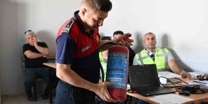 Manisa Büyükşehir Belediyesi personeline nefes kesen tatbikat