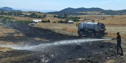 Tunceli’de ot yangını büyümeden söndürüldü