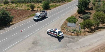 Kilis’te trafik güvenliği için dron ile denetimi gerçekleşti