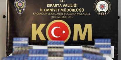 Isparta’da 300 paket kaçak sigara ele geçirildi