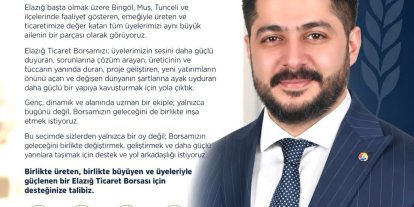 Başkan adayı Şenol Arslan: "Borsamızın geleceğini birlikte inşa etmek istiyoruz"