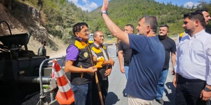 Yığılca’da Yedigöller grup yolu asfaltlanıyor