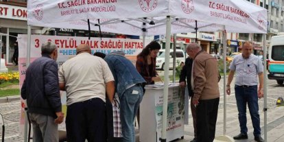 Bayburt’ta vatandaşlara ücretsiz sağlık taraması yapıldı