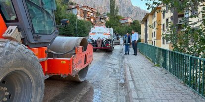 Kemaliye’de doğalgaz çalışmaları sürüyor