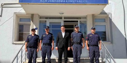 Buharkent Kaymakamı Haydaroğlu, İlçe Jandarma Komutanlığından brifing aldı