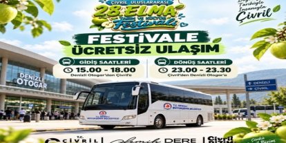 Denizli’den Çivril Elma Festivaline ücretsiz ulaşım sağlanacak