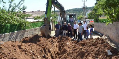 Emet’te köylerin altyapı çalışmaları yerinde incelendi