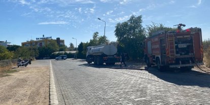 Aydın’da okul yanında başlayan yangın panikletti
