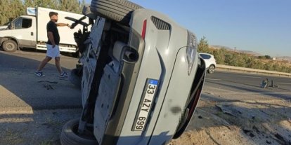 Sivrihisar’da kontrolden çıkan otomobil yan yattı: 1 yaralı