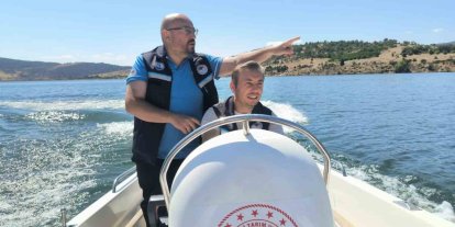Tavşanlı Kayaboğazı Barajı’nda sahipsiz balık ağlarına denetim