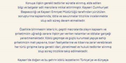 Şahin Sucukları’ndan usulsüzlük iddialarına açıklama: "Süreç titizlikle takip ediliyor"