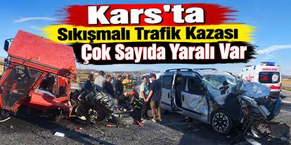 Kars Çevre Yolu’nda Sıkışmalı Kaza: 6 Yaralı
