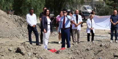 Akçalı Aile Sağlığı Merkezi’nin yeni hizmet binasında çalışmalar sürüyor