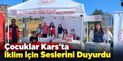 Çocuklar Kars’ta İklim İçin Seslerini Duyurdu