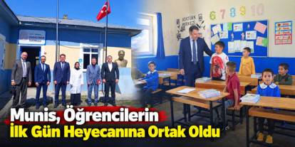 Kars Milli Eğitim Müdürü Vasıf Munis Öğrencilerin İlk Gün Heyecanına Ortak Oldu