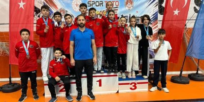 Erzincanlı karatecilerden Türkiye Yıldızlar Ligi’nde 13 madalya
