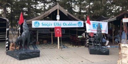 Ülkücülerin çadırı Söğüt Ertuğrul Gazi’yi Anma ve Yörük Şenlikleri’ne damga vurdu