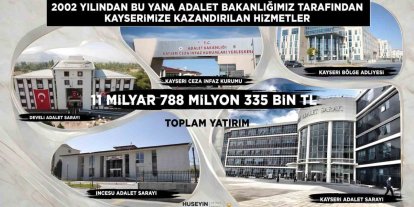 Başkan Okandan: "Kayseri’mize adalet yatırımları güçlenerek devam ediyor"