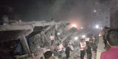 Gazze’de İsrail saldırılarında daha önce hasar gören bina yıkıldı: En az 8 ölü