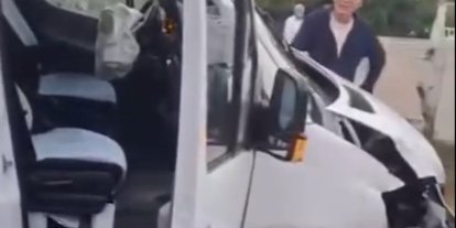 Sarıyer’de okul servisi duvara çarptı: 1 yaralı