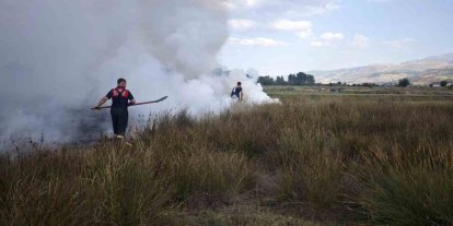 Erzincan’da arazide çıkan yangın söndürüldü