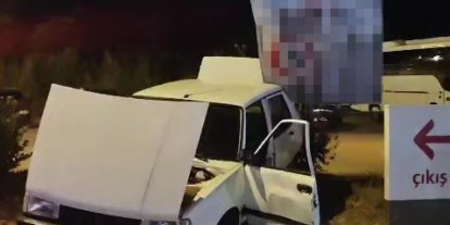 Yasak olmasına rağmen ’U’ dönüşü yapmak isteyen alkollü sürücü kaza yaptı