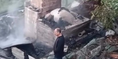 Köy fırınında çıkan yangını itfaiye söndürdü
