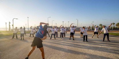 Mersinli muhtarlar sabah sporunda buluştu