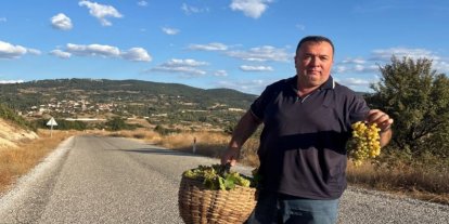 Emet ilçesi Sülye köyünde bağ bozumu heyecanı