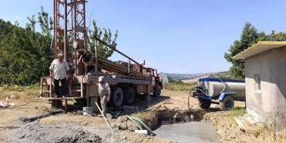 Şaphane Gaipler köyünde içme suyu için 220 metrelik sondaj