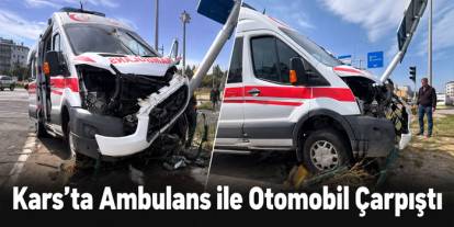 Kars’ta Ambulans ile Otomobil Çarpıştı: 4 Yaralı