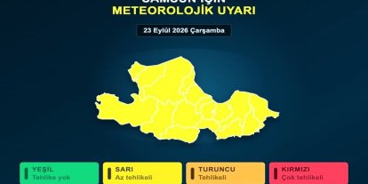 Samsun’da ‘sarı kodlu’ uyarı