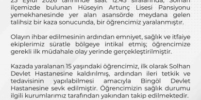 Bingöl Valiliği’nden asansör kazası açıklaması: "Adli ve idari inceleme başlatılmıştır"