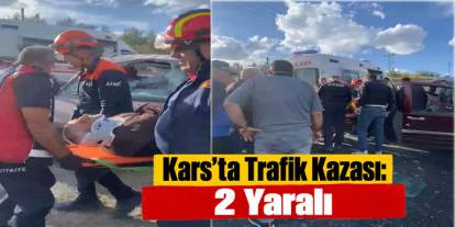 Kars'ta trafik kazası: 2 yaralı