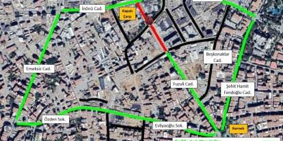 İnönü Caddesi’nden Fuzuli Caddesi’ne giriş kapanıyor