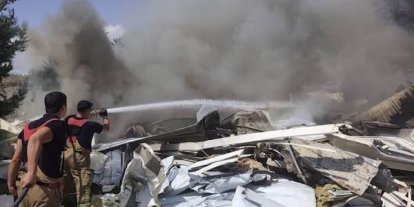 Antakya’da hurdalık alandan alevler yükseldi