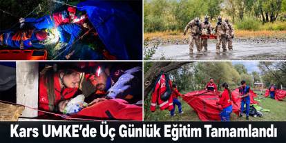 Kars’ta UMKE Gönüllüleri Sahada Eğitim Aldı