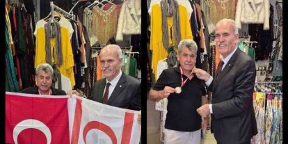 Kıbrıs Maratonu öncesi Bursalı Veteran atlete anlamlı ziyaret